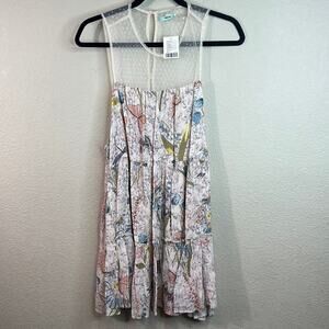 Kimchi Blue Sleeveless Mesh Floral Print Mini Dress